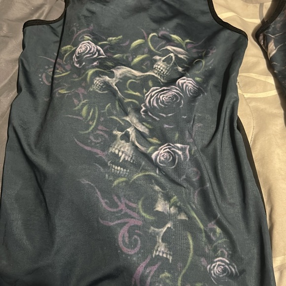 Women's Gothic Skull Tank Tops - Picture 3 of 4